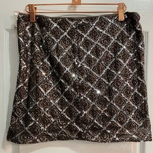 Sequin mini skirt